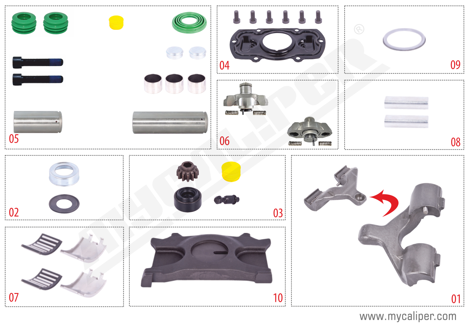 Caliper Repair Kit (Left)