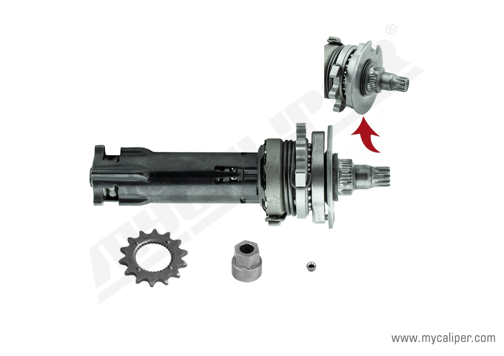 Caliper Adjusting Mechanism Shaft