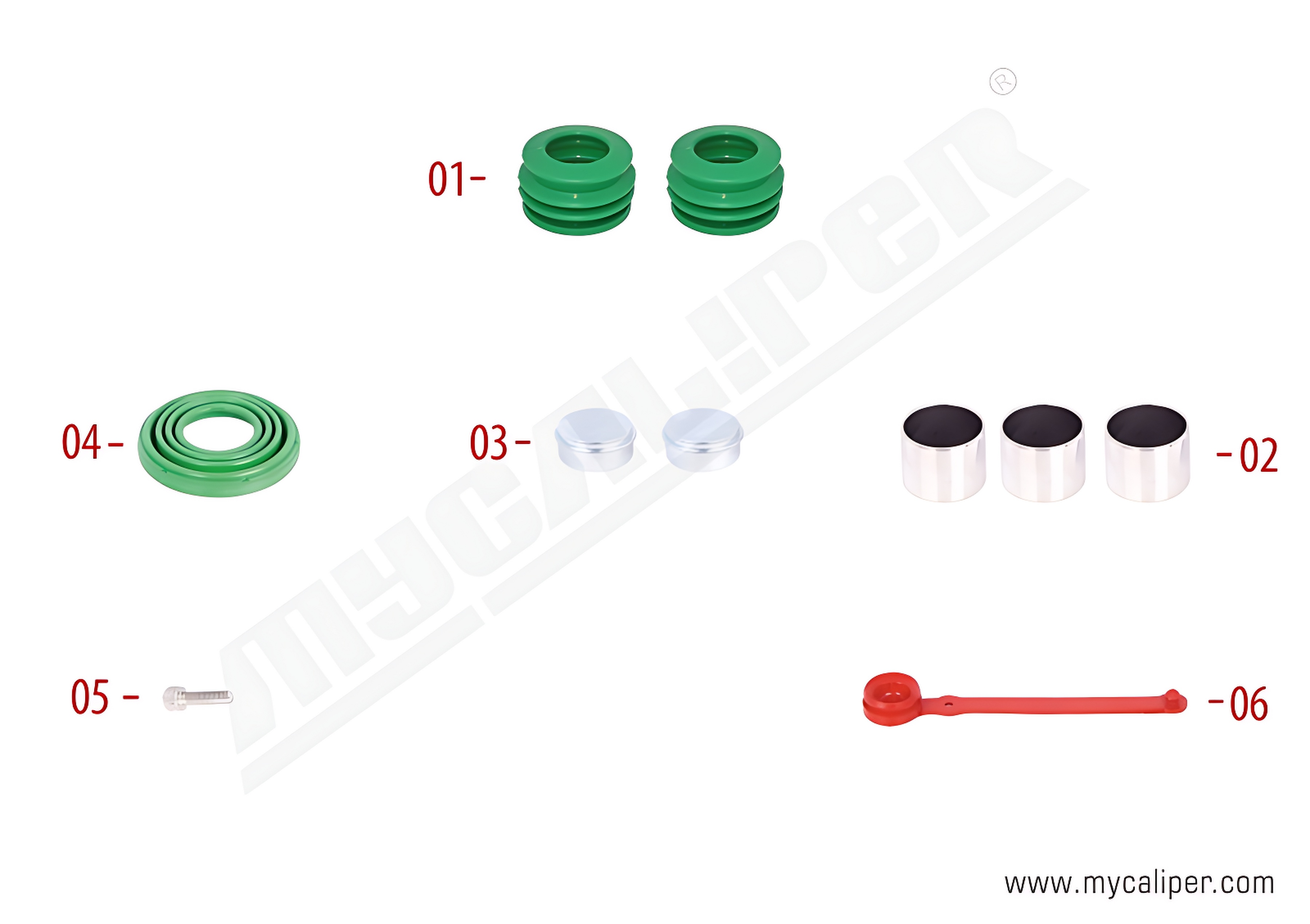 Caliper Guide & Bush Repair Kit
