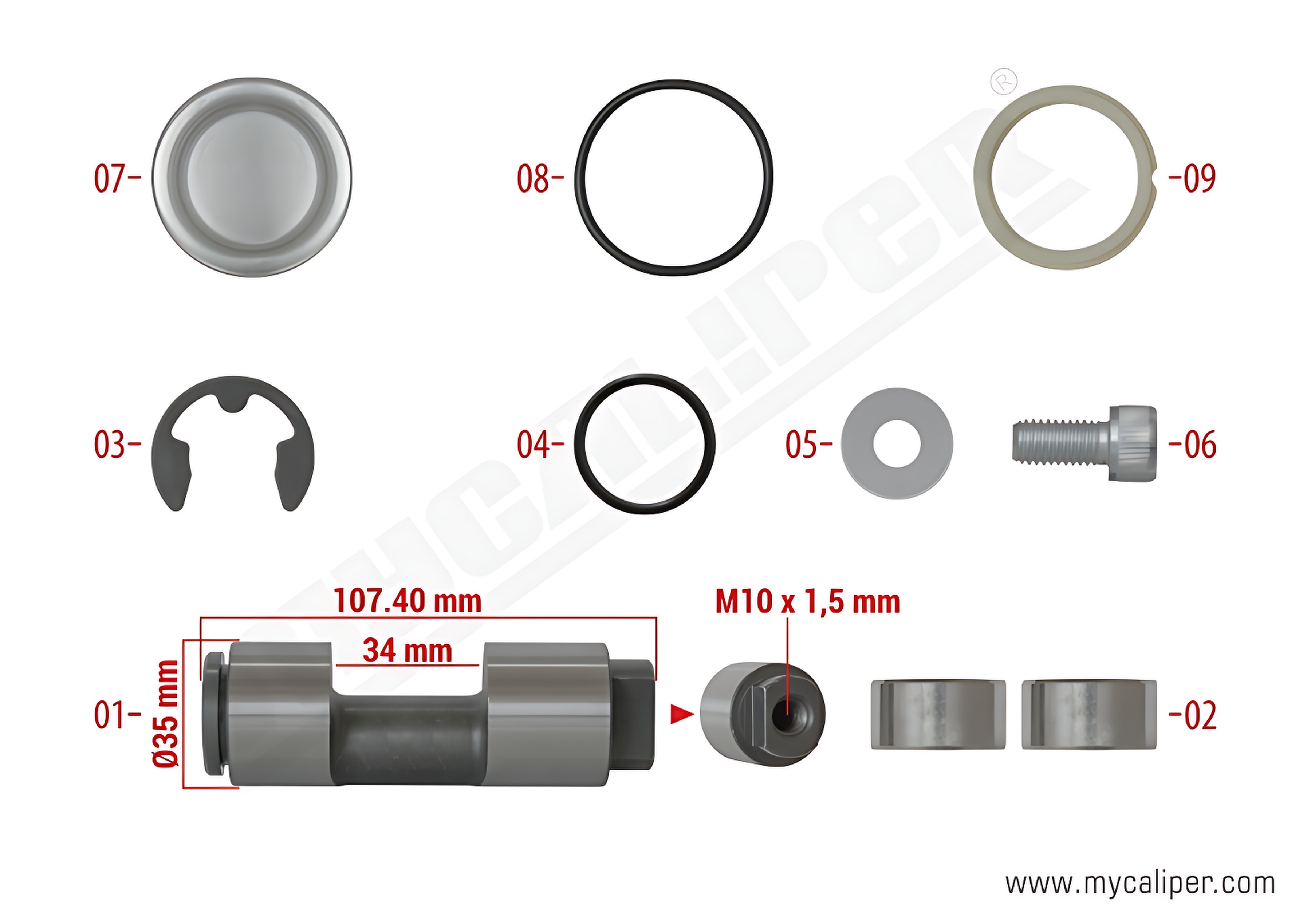Caliper Hand Brake Repair Kit 