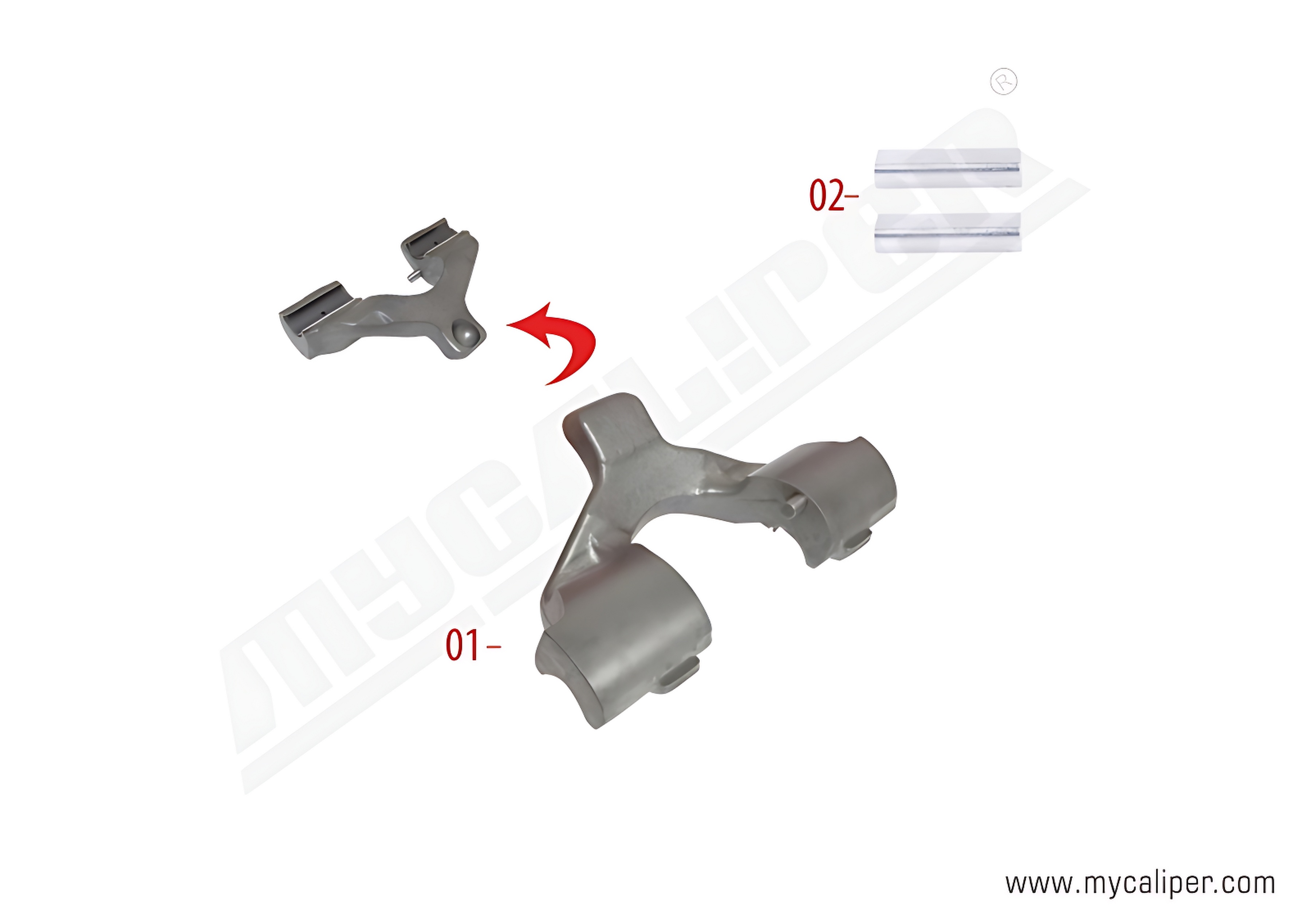 Caliper Lever (With Pin) 