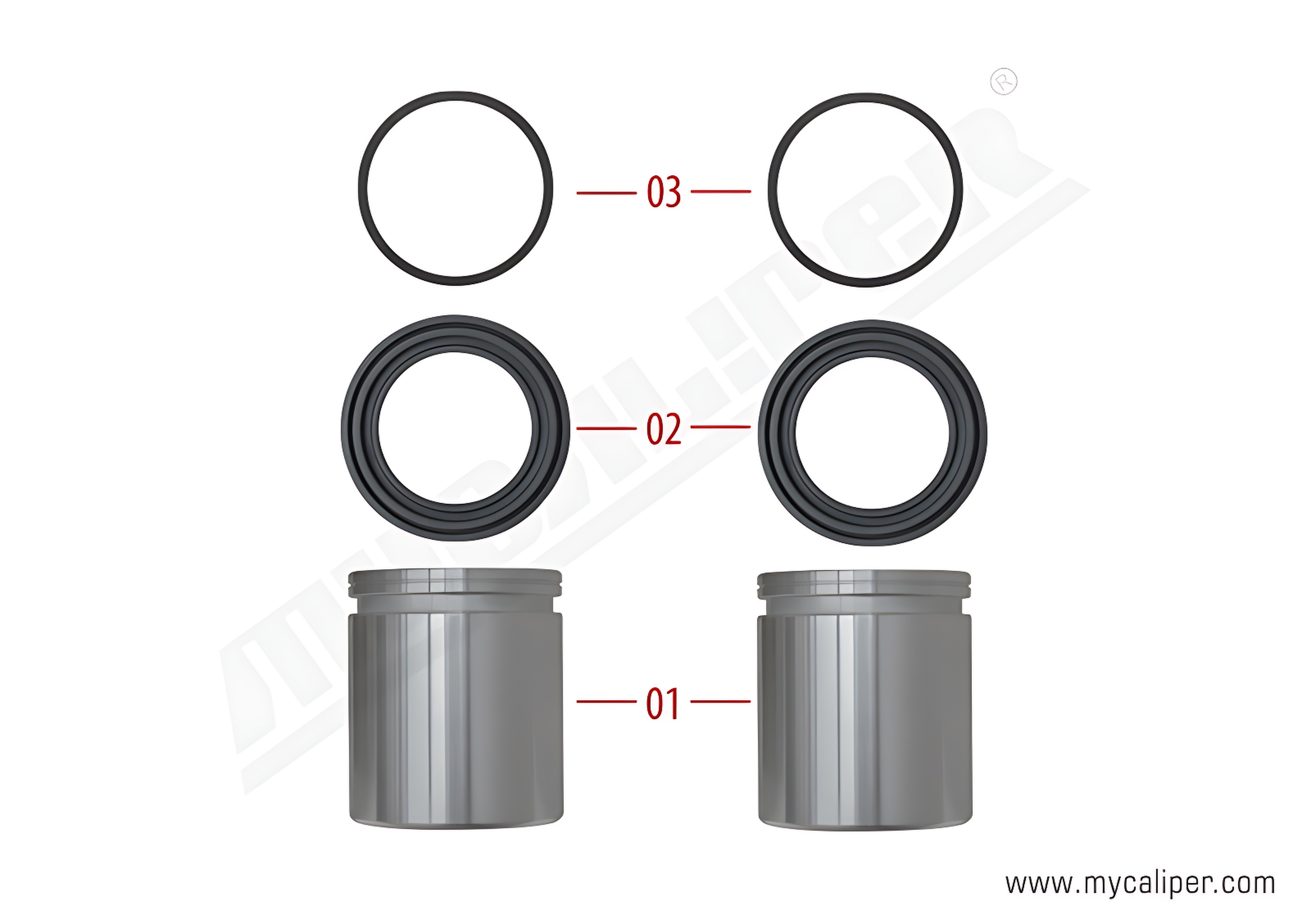 Caliper Piston & Seal Kit 