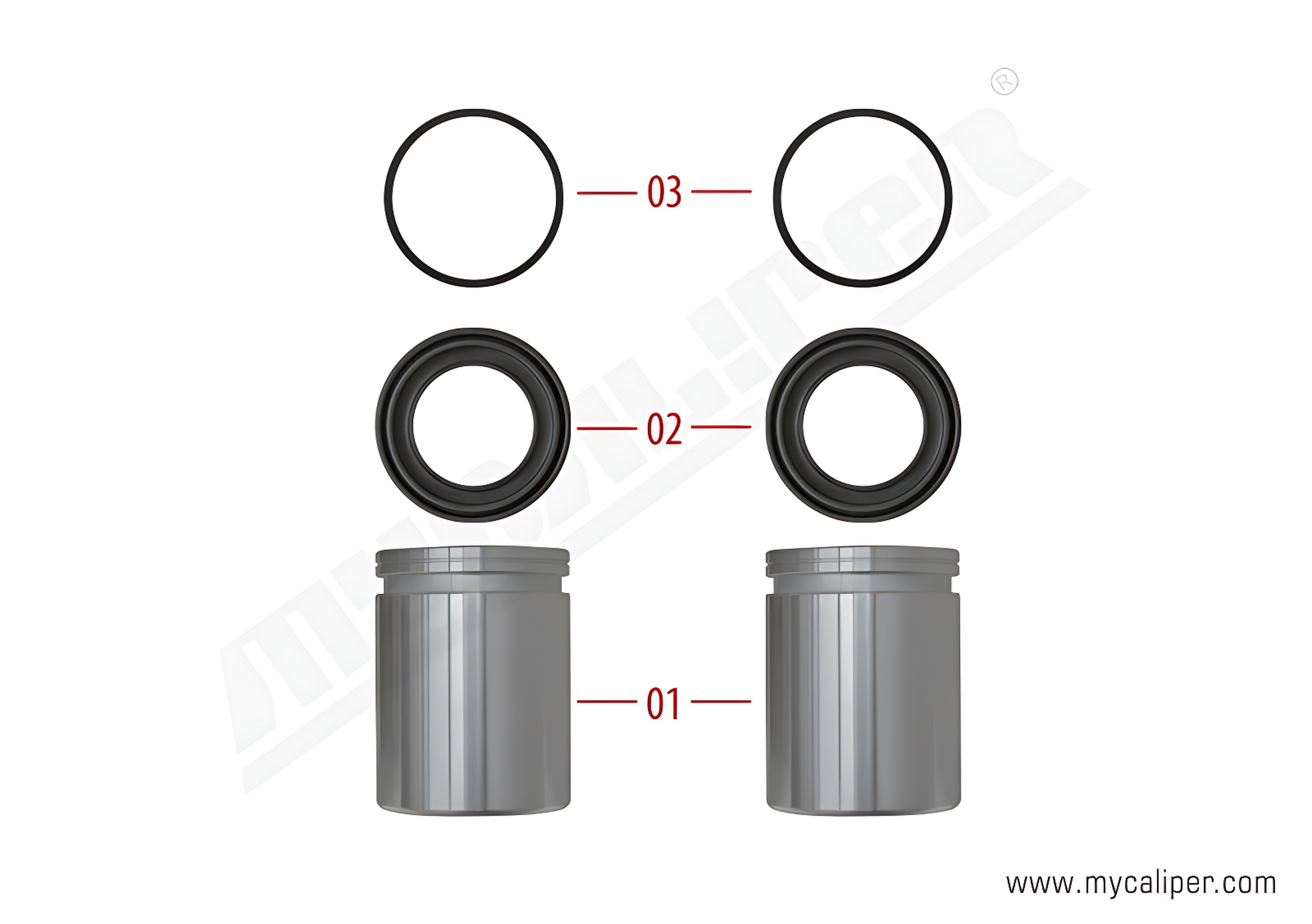 Caliper Piston & Seal Kit 