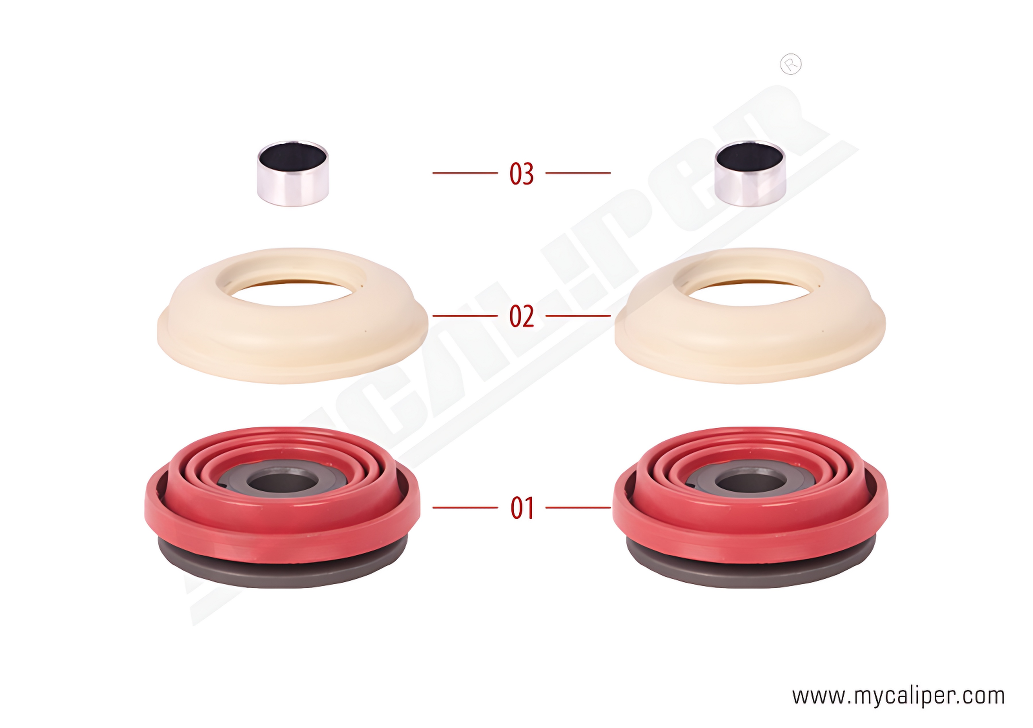 Caliper Piston Tappet & Seals Repair Kit