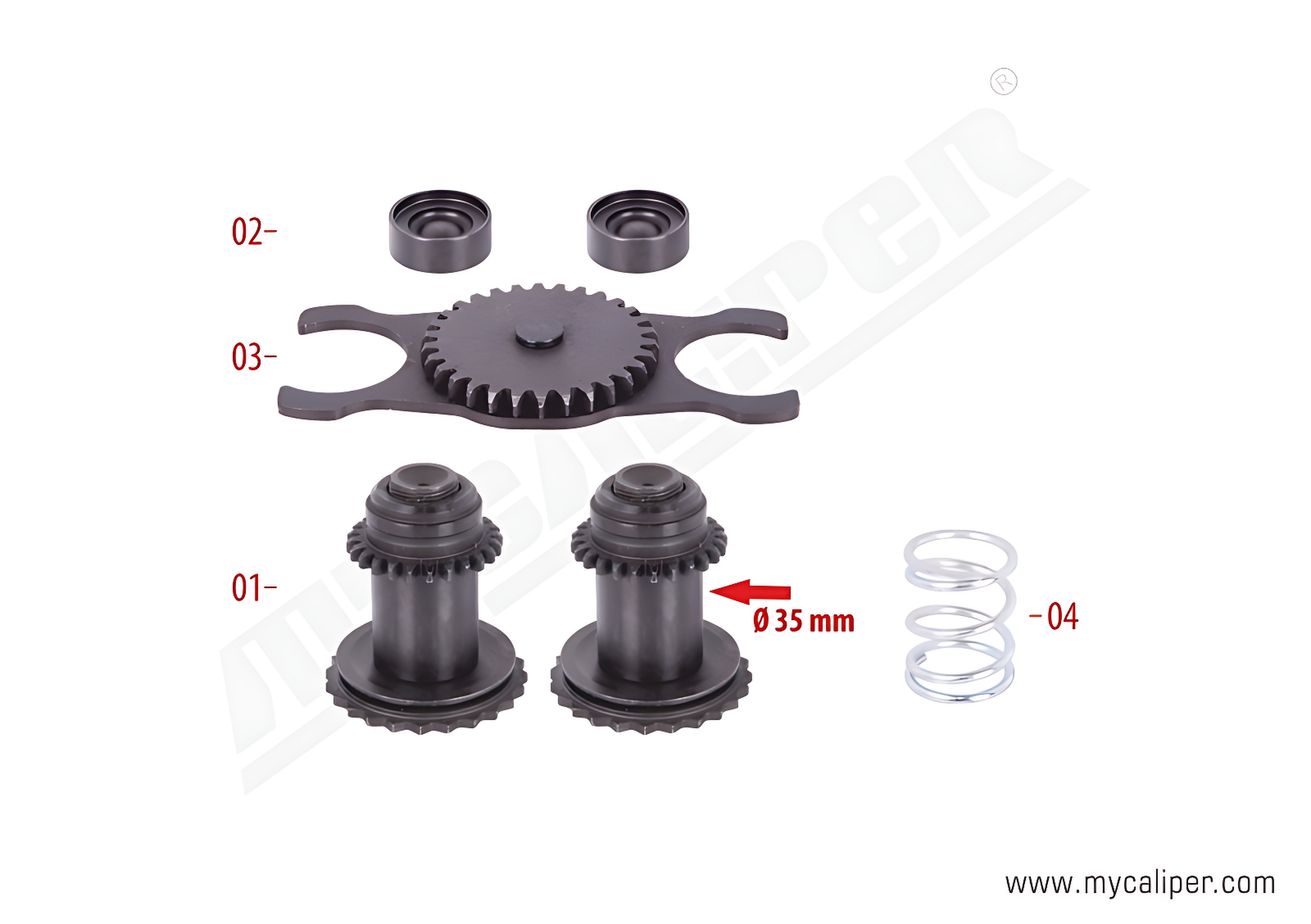 Caliper Adjusting Mechanism (Left) 